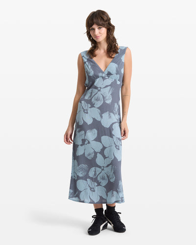 Volcom Women's Grumpy Sunshine Dress Blue Sapphire