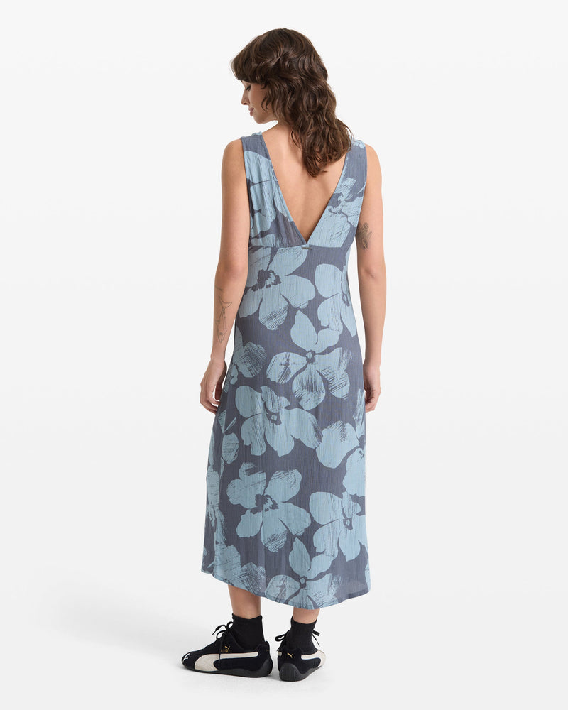 Volcom Women's Grumpy Sunshine Dress Blue Sapphire