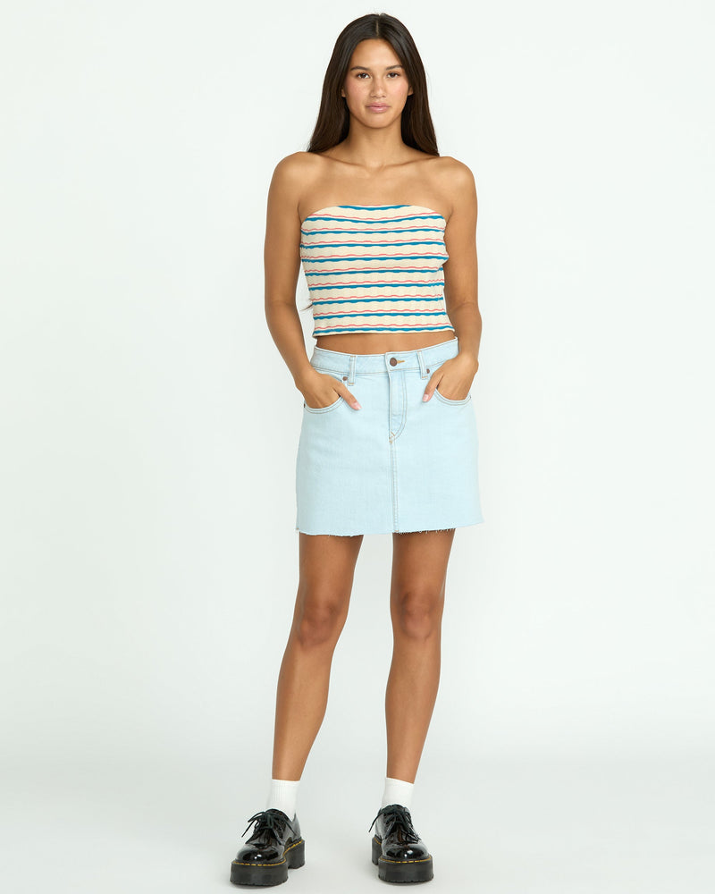 Volcom Women's Dropping In Skirt Cruzer Blue