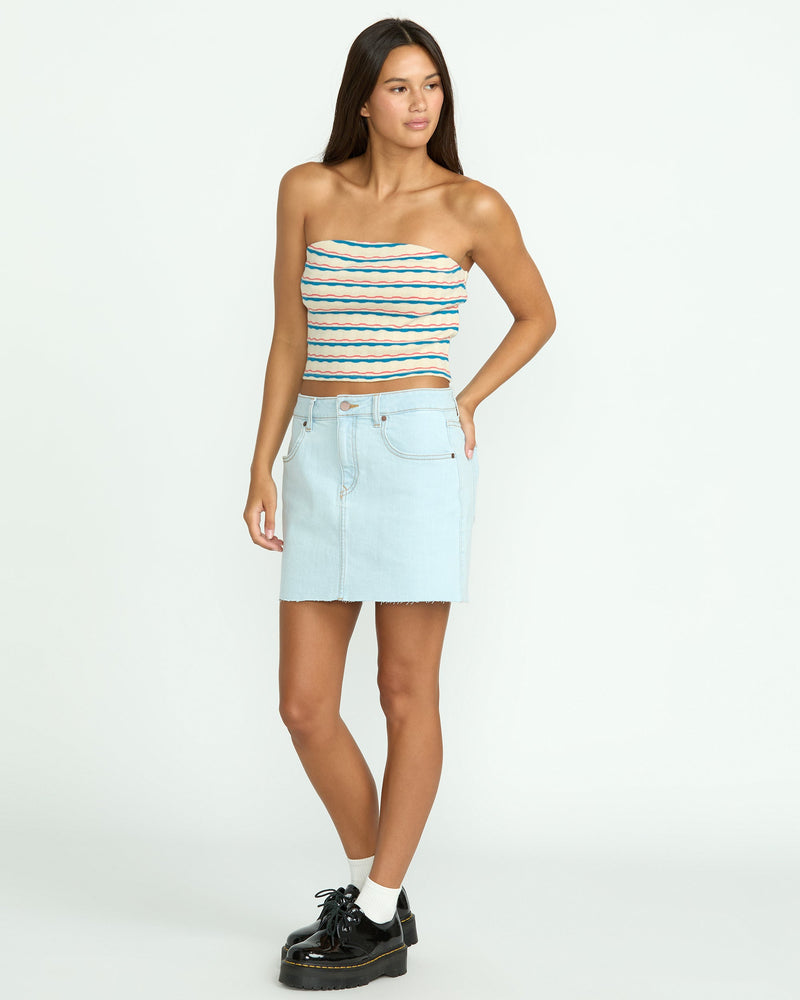 Volcom Women's Dropping In Skirt Cruzer Blue