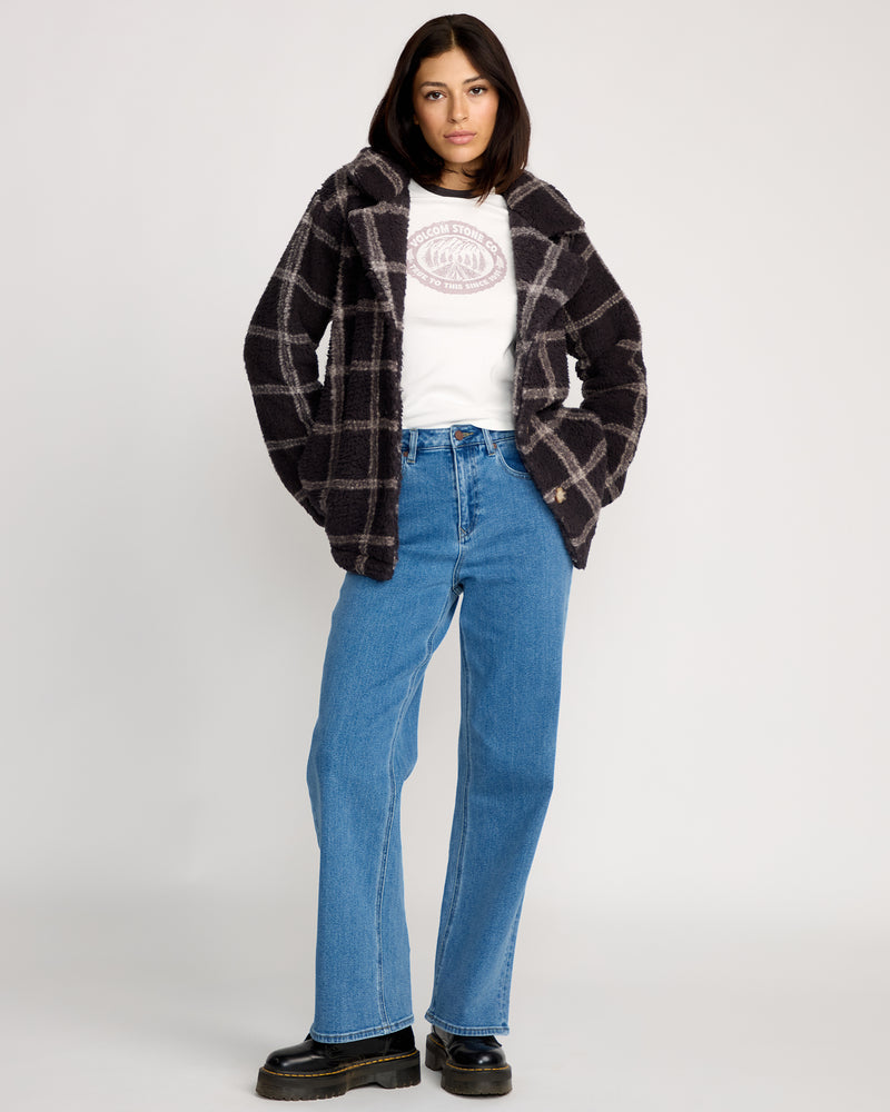 Volcom Women's Polar Puff Jacket Vintage Black