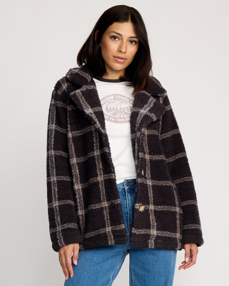 Volcom Women's Polar Puff Jacket Vintage Black