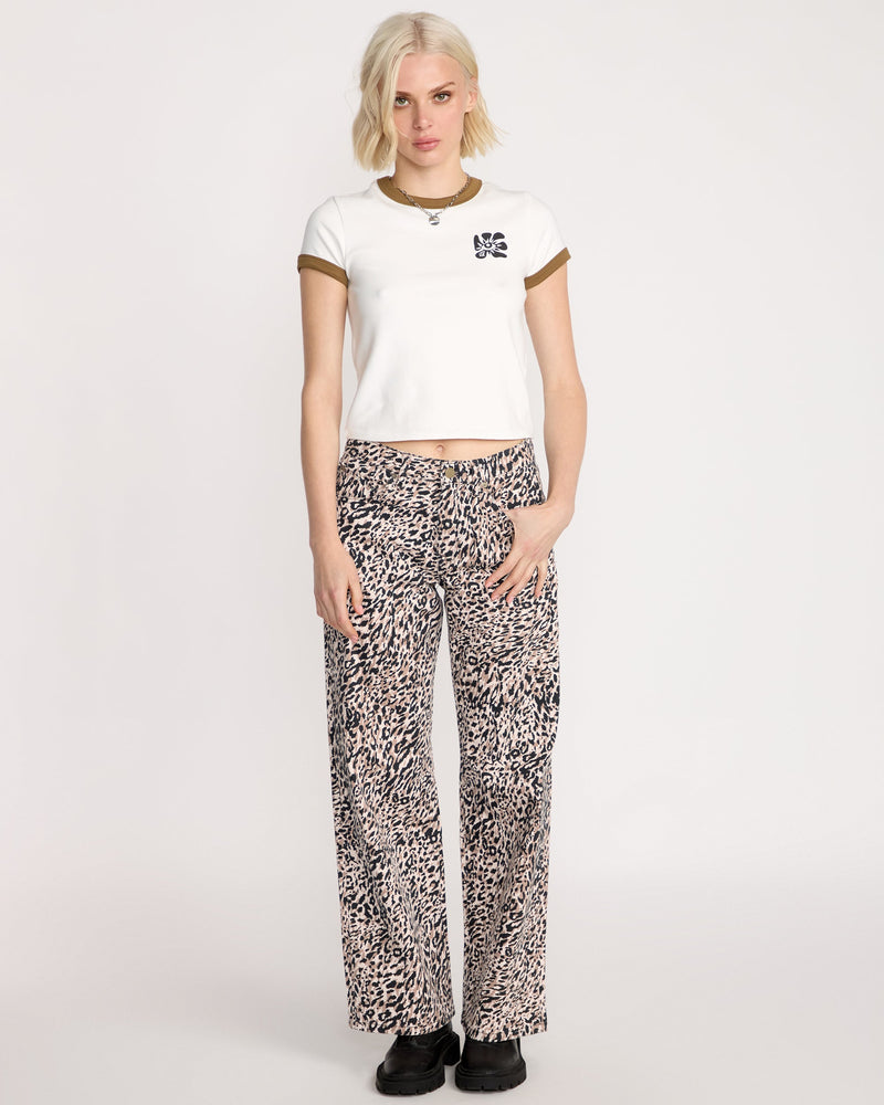Volcom Women's Stoned BF Lowrise Animal Print