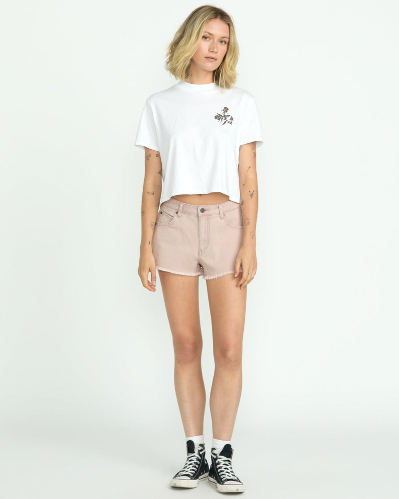 Volcom Women's 1991 Stoned Denim Shorts Stone