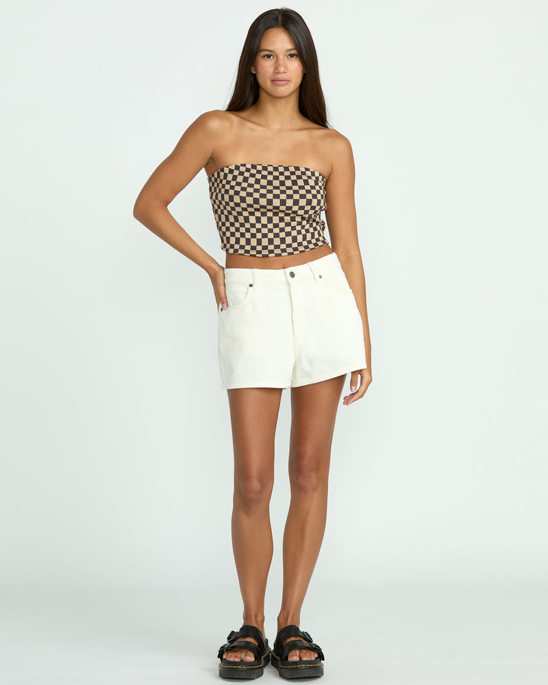 Volcom Women's Strait Up Shorts Star White