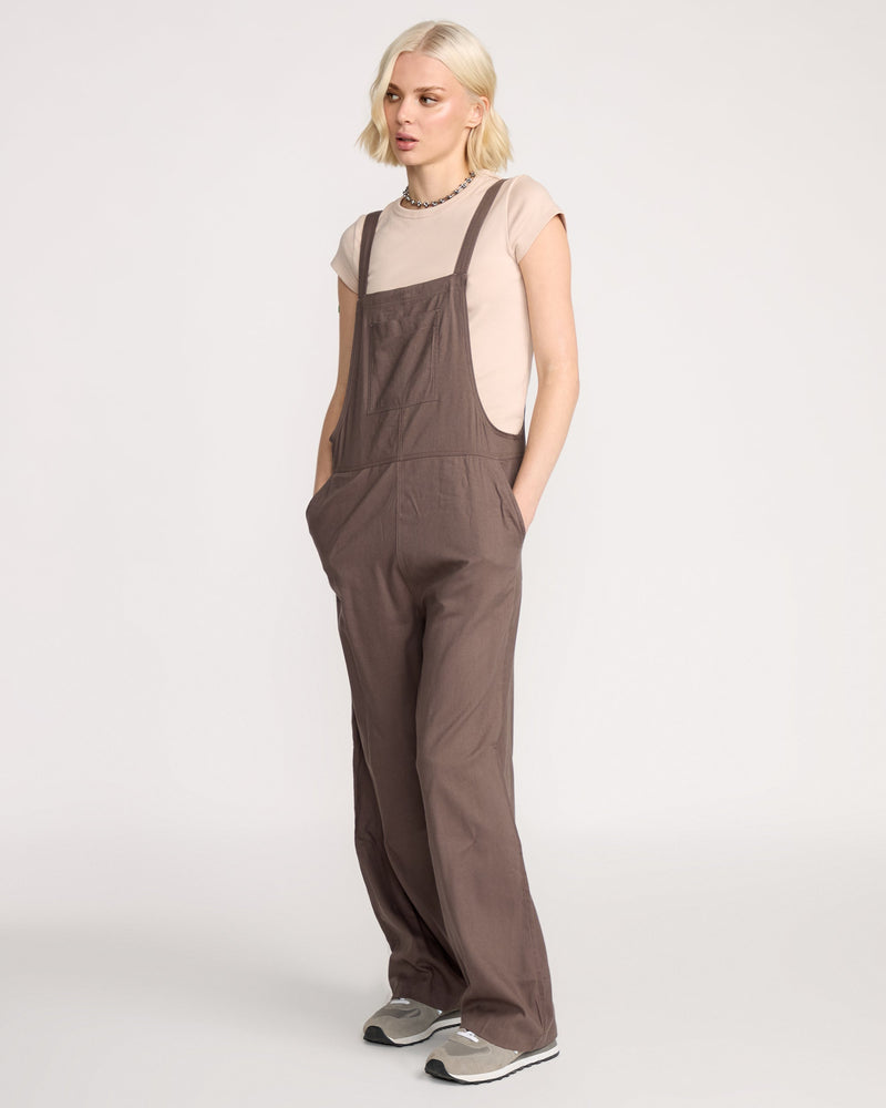 Volcom Women's Lived In Romper Black Plum