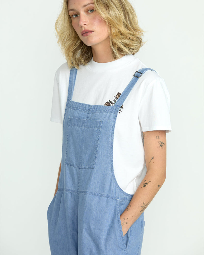 Volcom Women's Lived In Romper Chambray