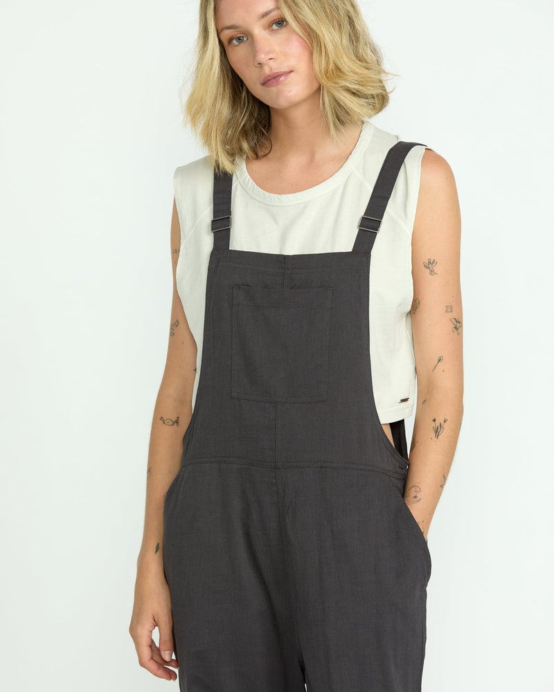 Volcom Women's Lived In Romper Vintage Black