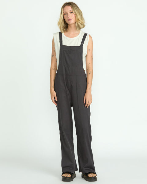 Volcom Women's Lived In Romper Vintage Black
