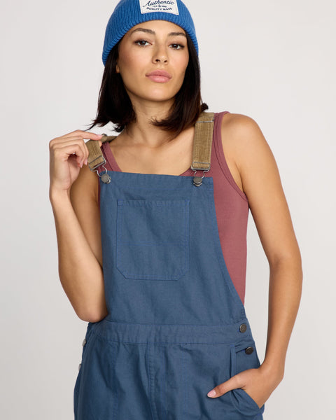 Volcom Women's Full Cut Overalls Harbor Blue