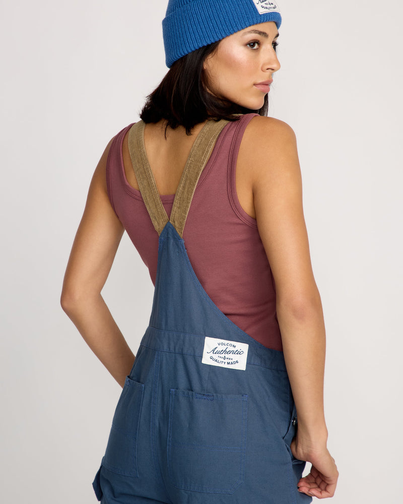 Volcom Women's Full Cut Overalls Harbor Blue