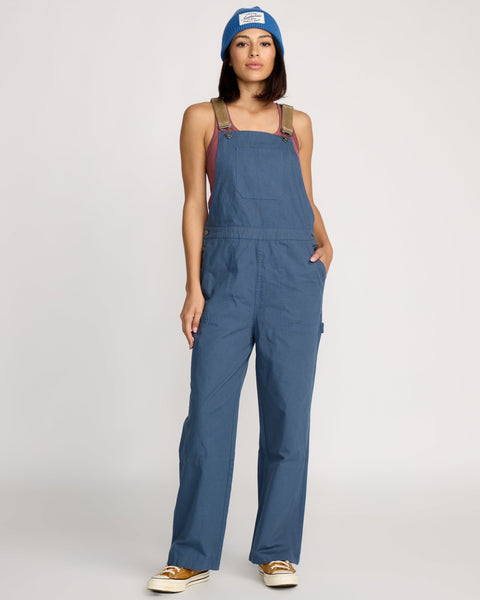 Women's Full Cut Overalls-Harbor Blue-Volcom