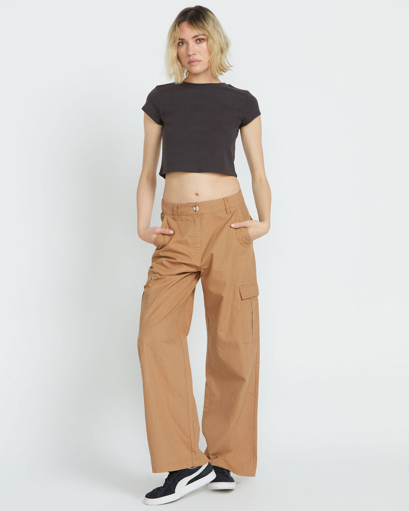 Volcom Women's Lil Baby Tee Vintage Black