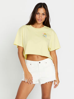 Just A Trim Short Sleeve Shirt - Faded Lemon