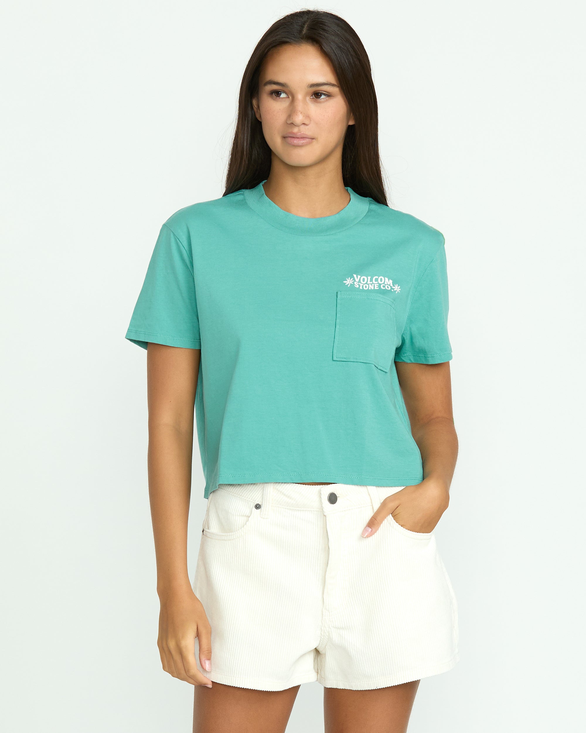 Women's Pocket Dial Short Sleeve Tee - Volcom