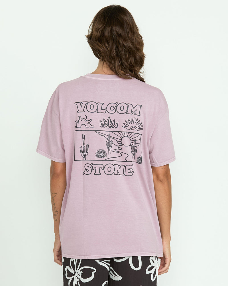Volcom Women's Stones Throw Tee Violet Ice