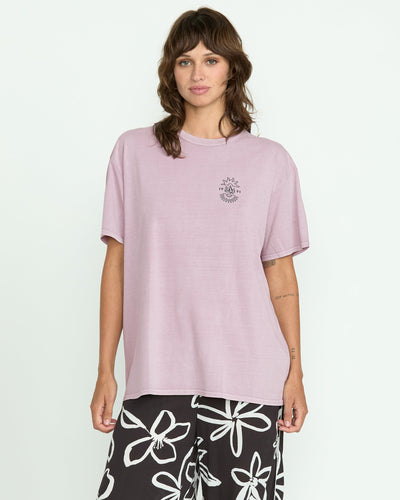 Volcom Women's Stones Throw Tee Violet Ice