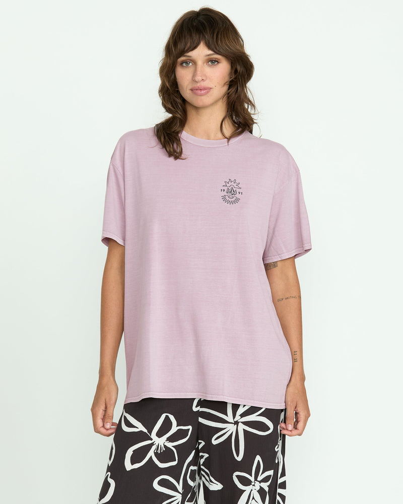 Volcom Women's Stones Throw Tee Violet Ice