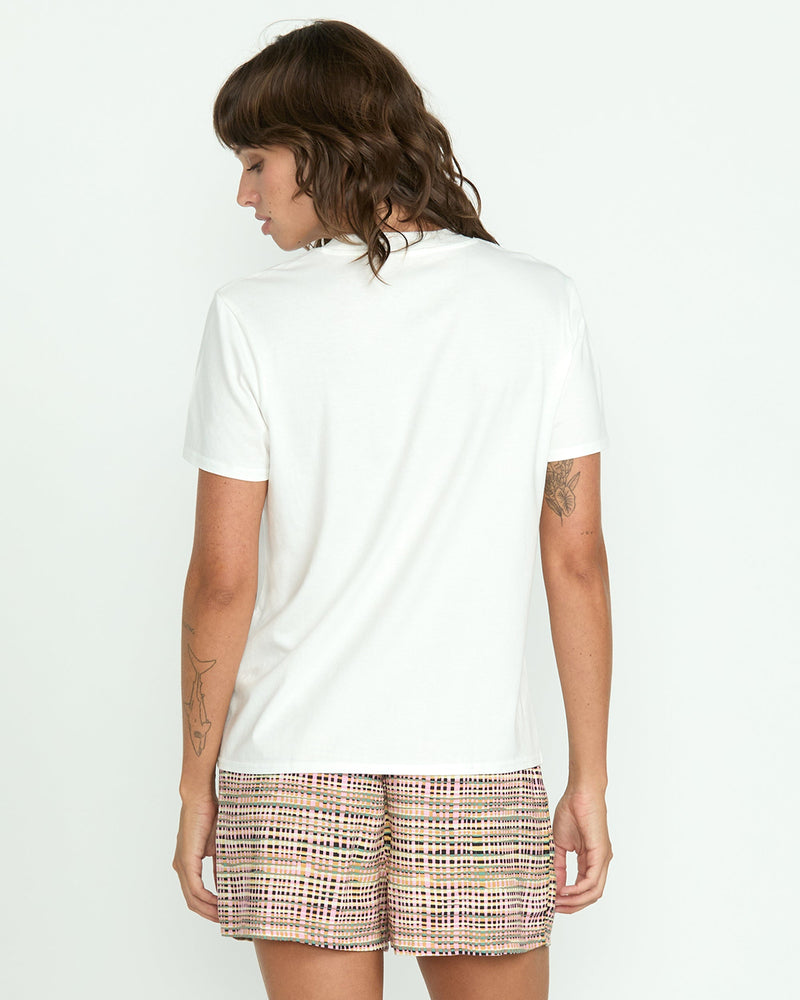 Volcom Women's Lock It Up Tee Star White