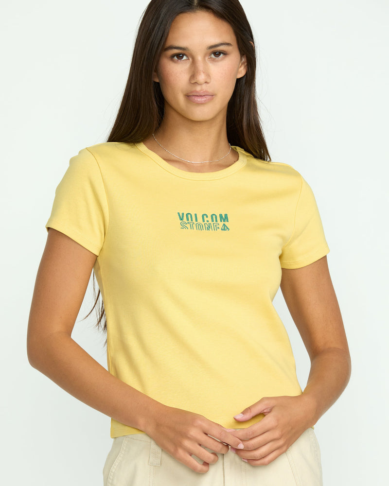 Volcom Women's Have A Clue Tee Dust Yellow