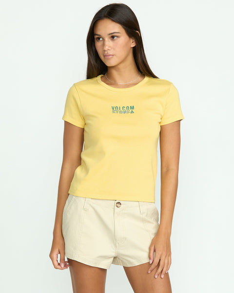 Volcom Women's Have A Clue Tee Dust Yellow
