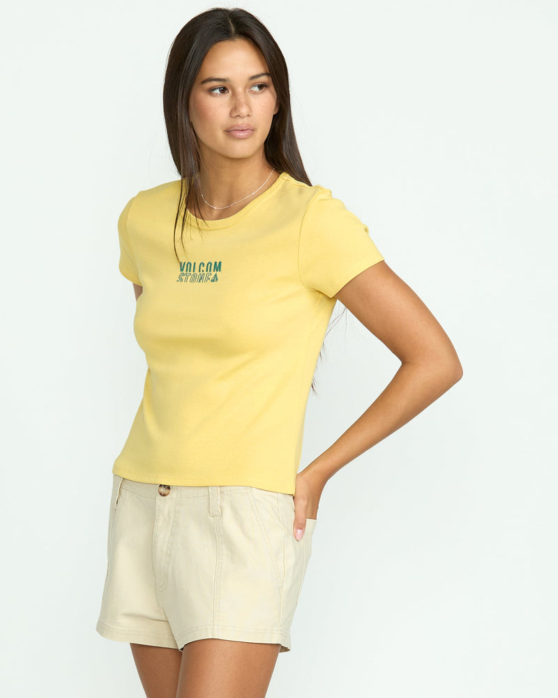 Volcom Women's Have A Clue Tee Dust Yellow