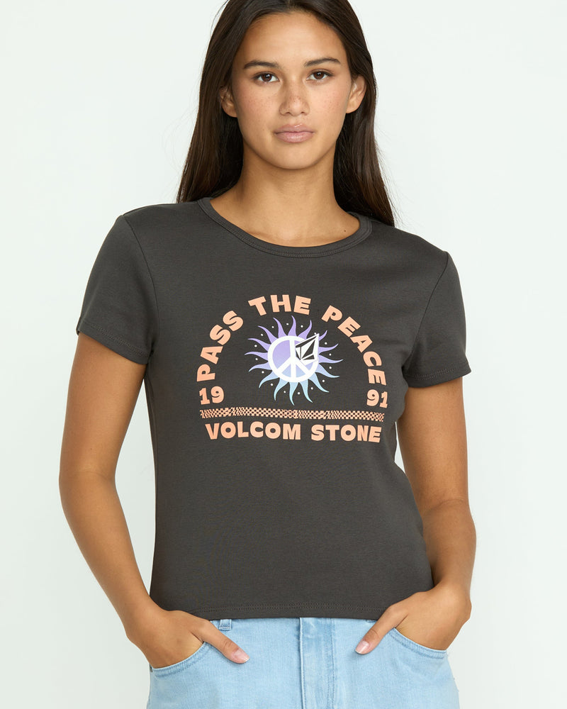 Volcom Women's Have A Clue Tee Vintage Black
