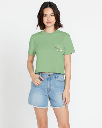 Volcom Women's Volcom Island Pocket Tee Seagreen