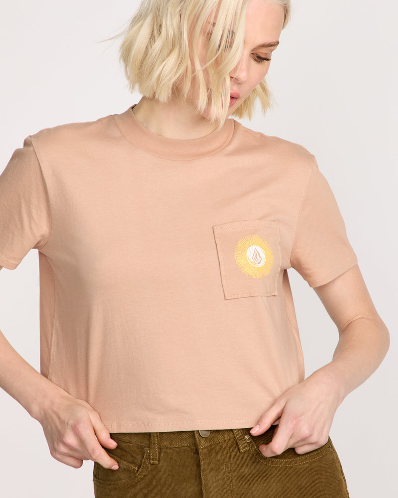 Volcom Women's Pocket Dial Tee Wet Sand
