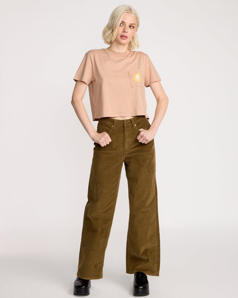 Volcom Women's Pocket Dial Tee Wet Sand