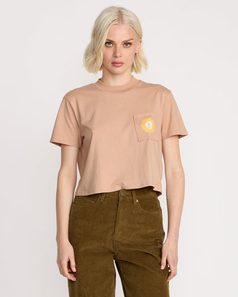 Women's Pocket Dial Tee-Wet Sand-Volcom