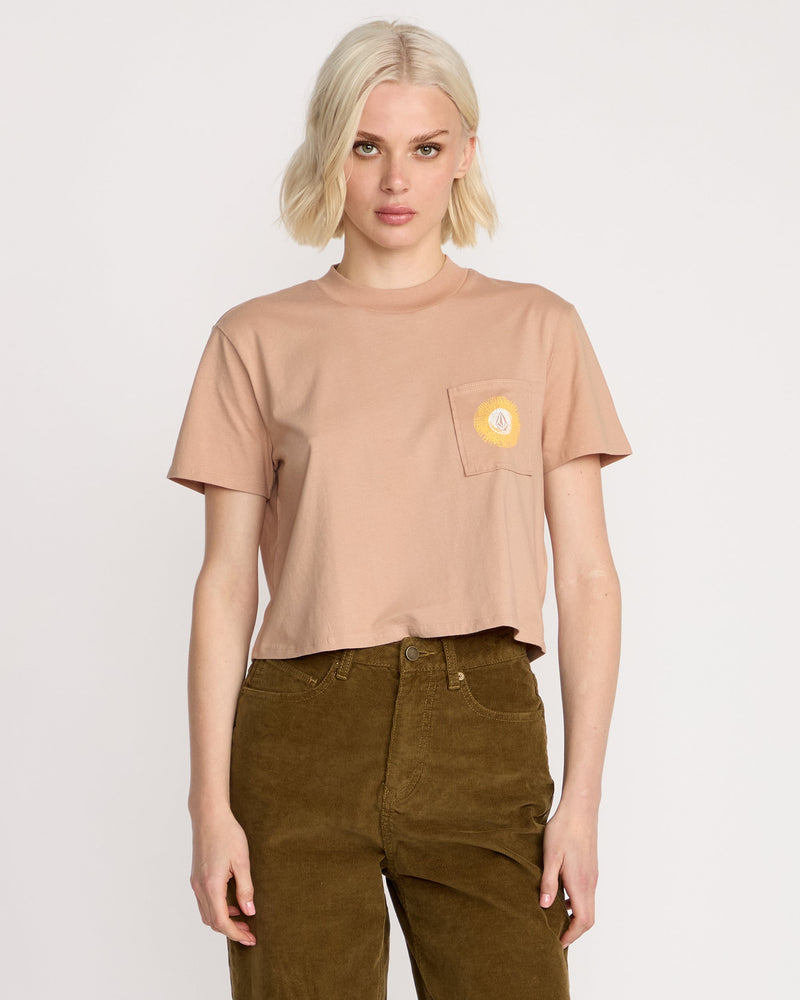 Volcom Women's Pocket Dial Tee Wet Sand