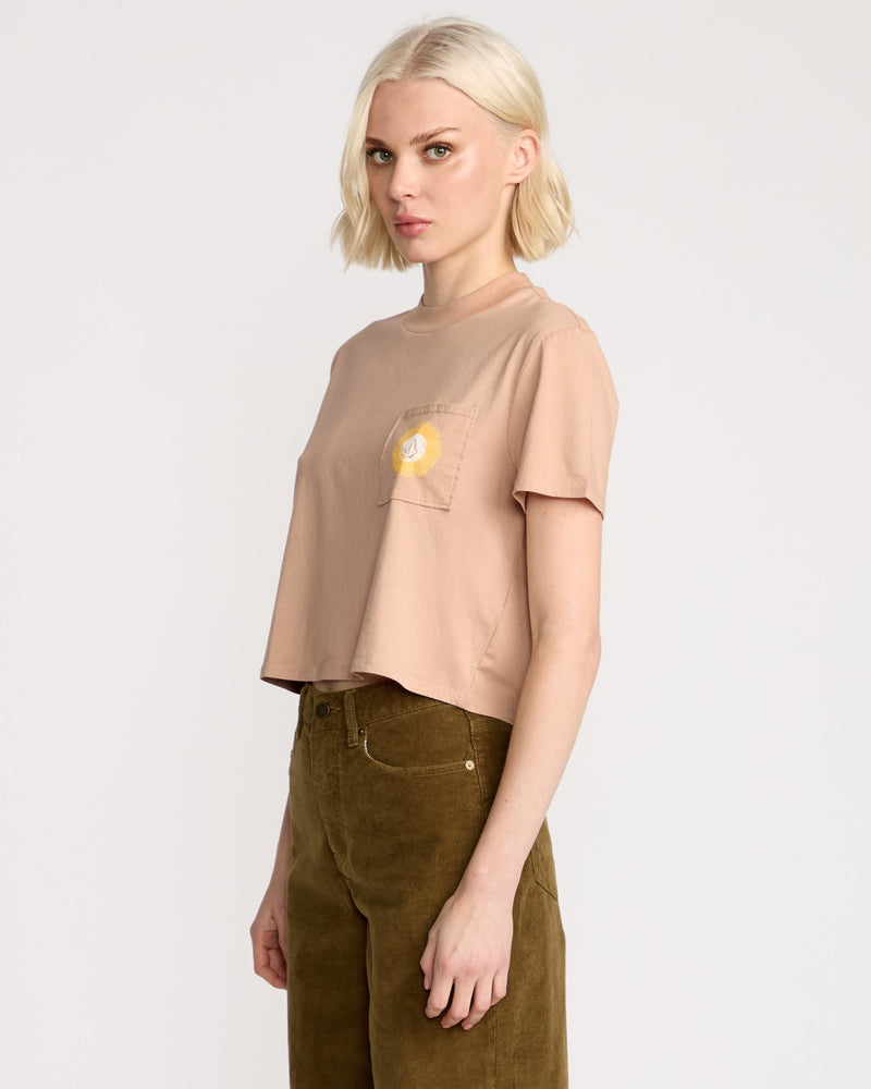 Volcom Women's Pocket Dial Tee Wet Sand