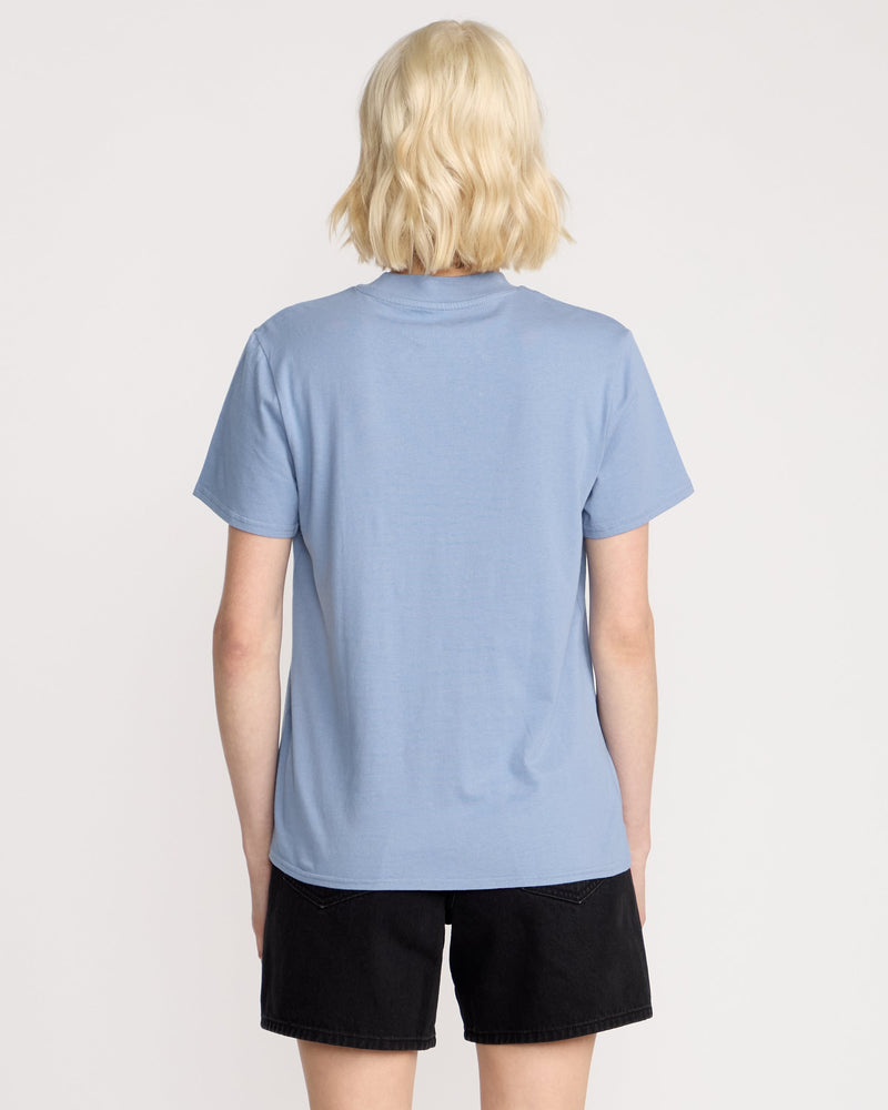 Volcom Women's Lock It Up Tee Carolina Blue