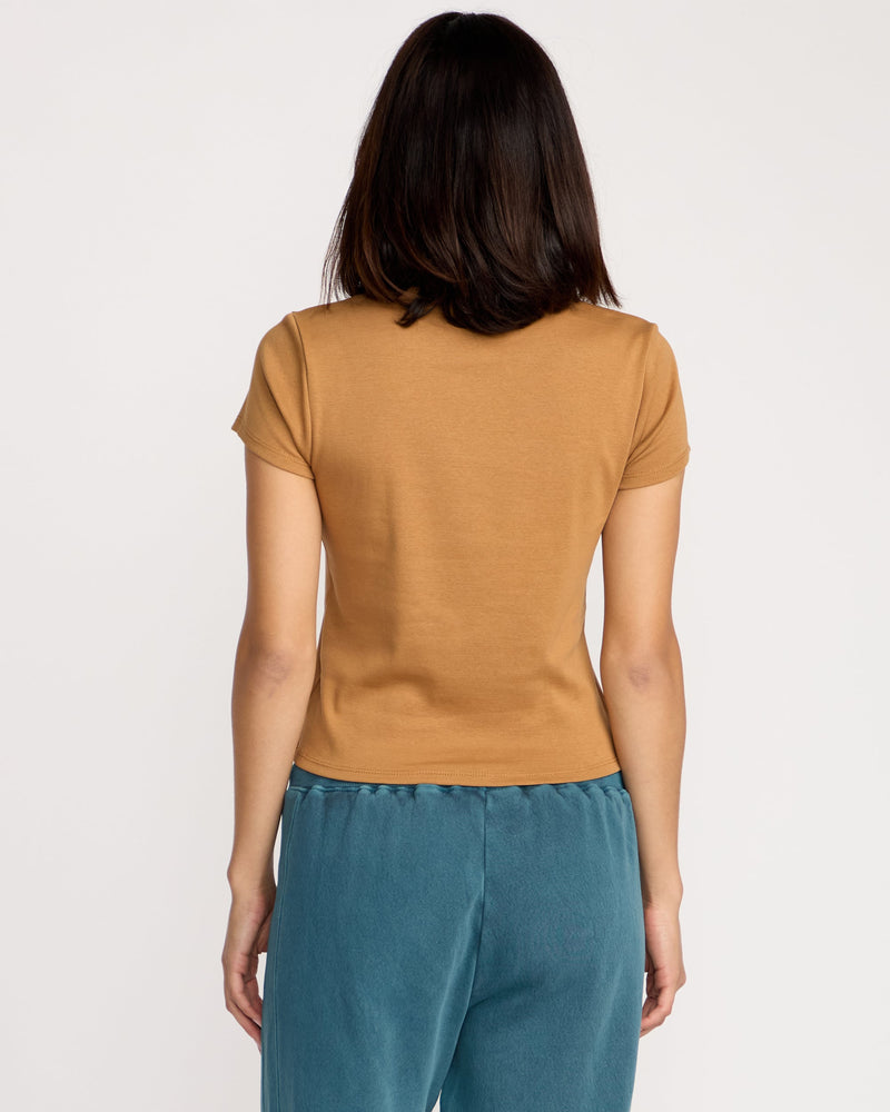 Volcom Women's Have A Clue Tee Vintage Brown