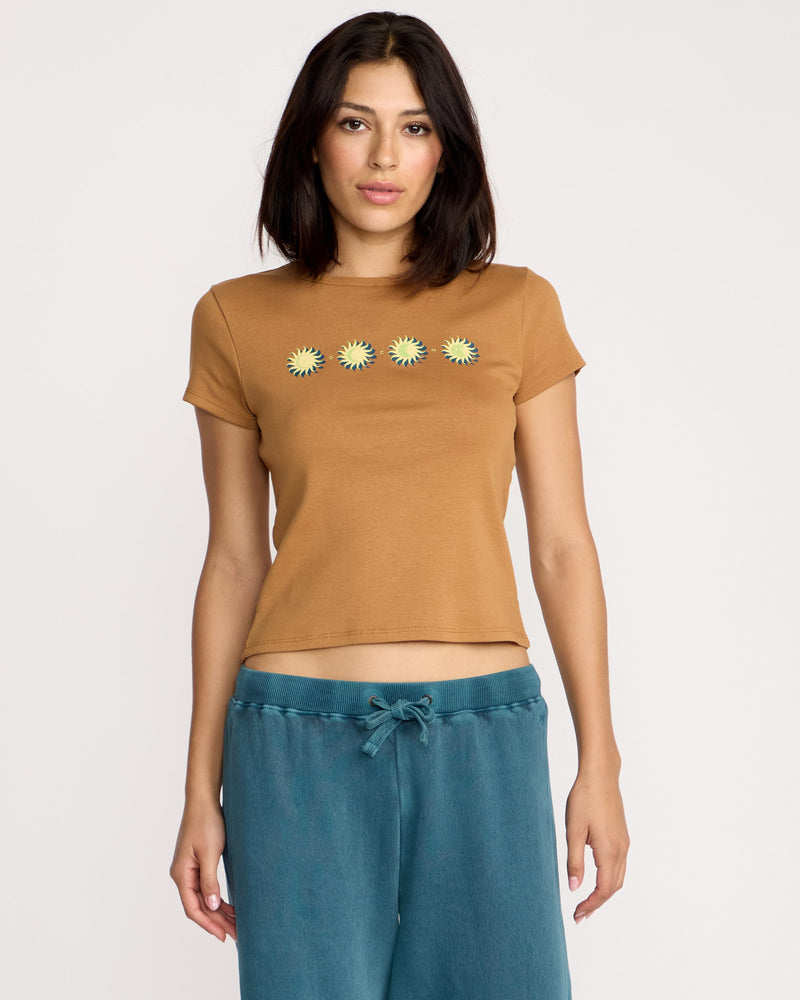 Volcom Women's Have A Clue Tee Vintage Brown