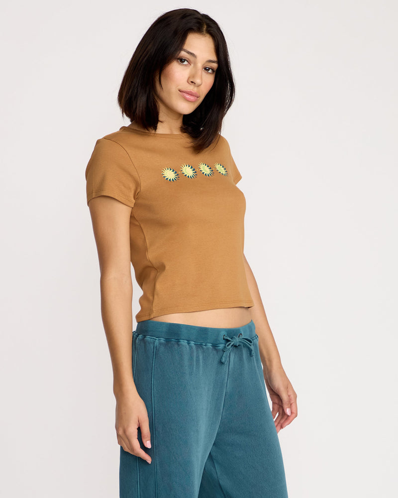 Volcom Women's Have A Clue Tee Vintage Brown