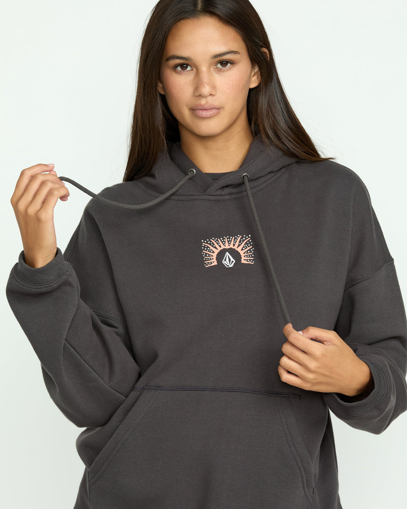 Volcom Women's Stone Art Up Hoodie Vintage Black