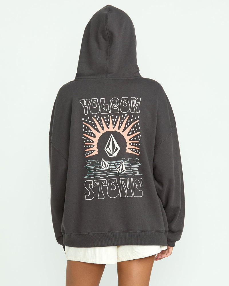 Volcom Women's Stone Art Up Hoodie Vintage Black