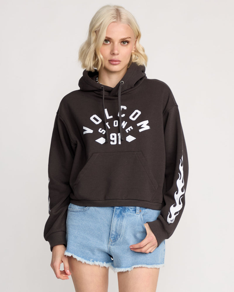 Volcom Women's 1991 Mini Hoodie Vintage Black