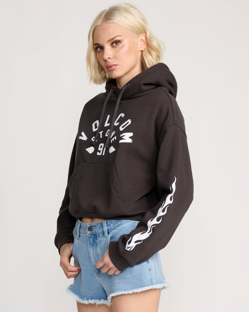 Volcom Women's 1991 Mini Hoodie Vintage Black