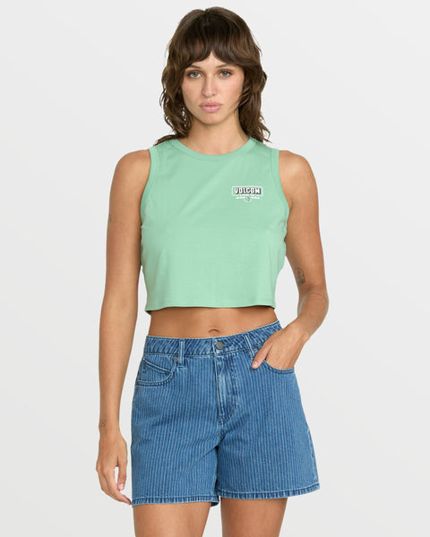 Women's Have Some Fun Tank-Seagreen-Volcom
