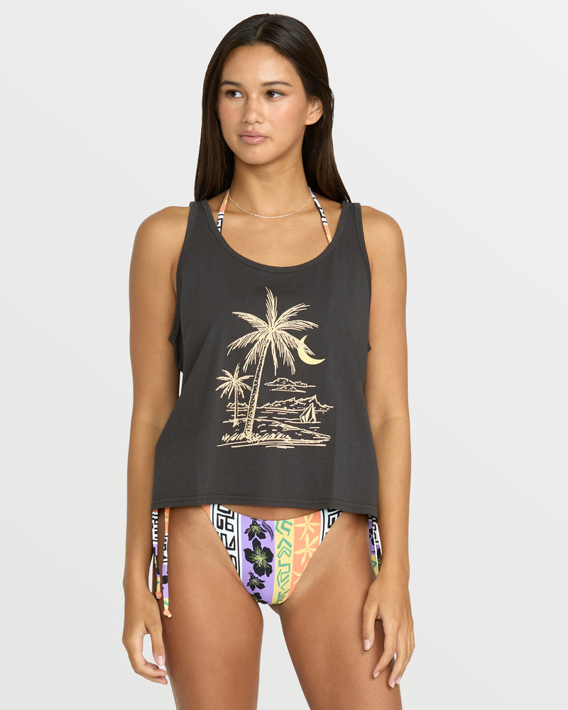 Women's To The Bank Tank-Vintage Black-Volcom