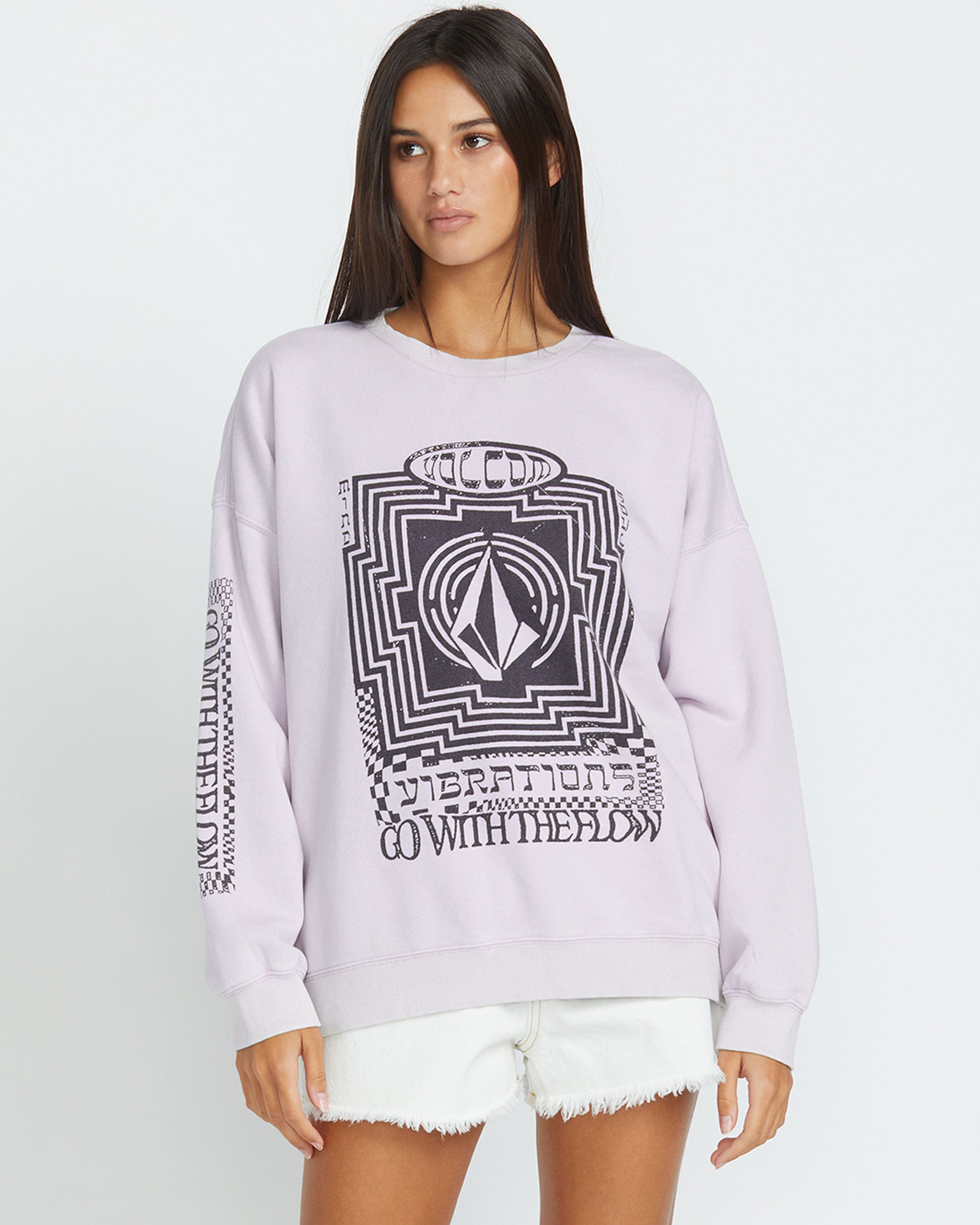 Women's Stone Crew-Blurred Violet-Volcom
