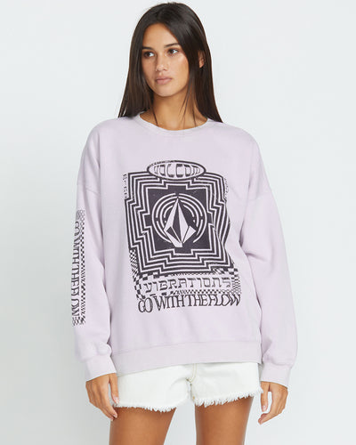 Women's Stone Crew-Blurred Violet-Volcom