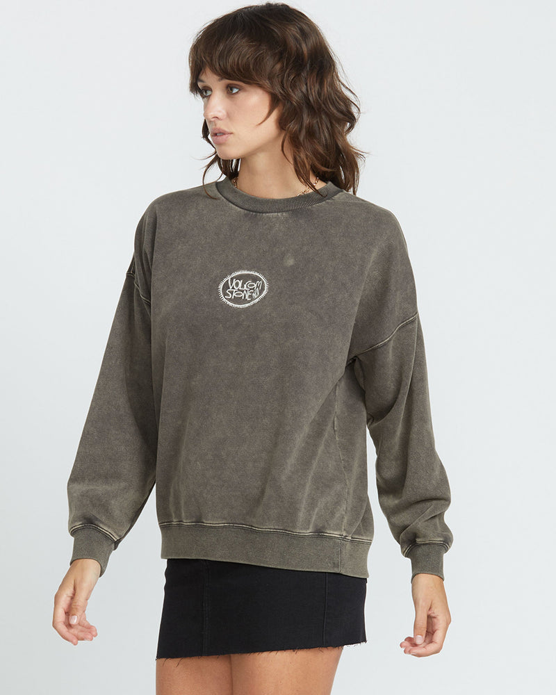 Women's Stone Crew-Vintage Black-Volcom