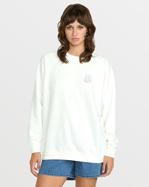 Women's Stone Magic Boyfriend Sweatshirt-Star White-Volcom