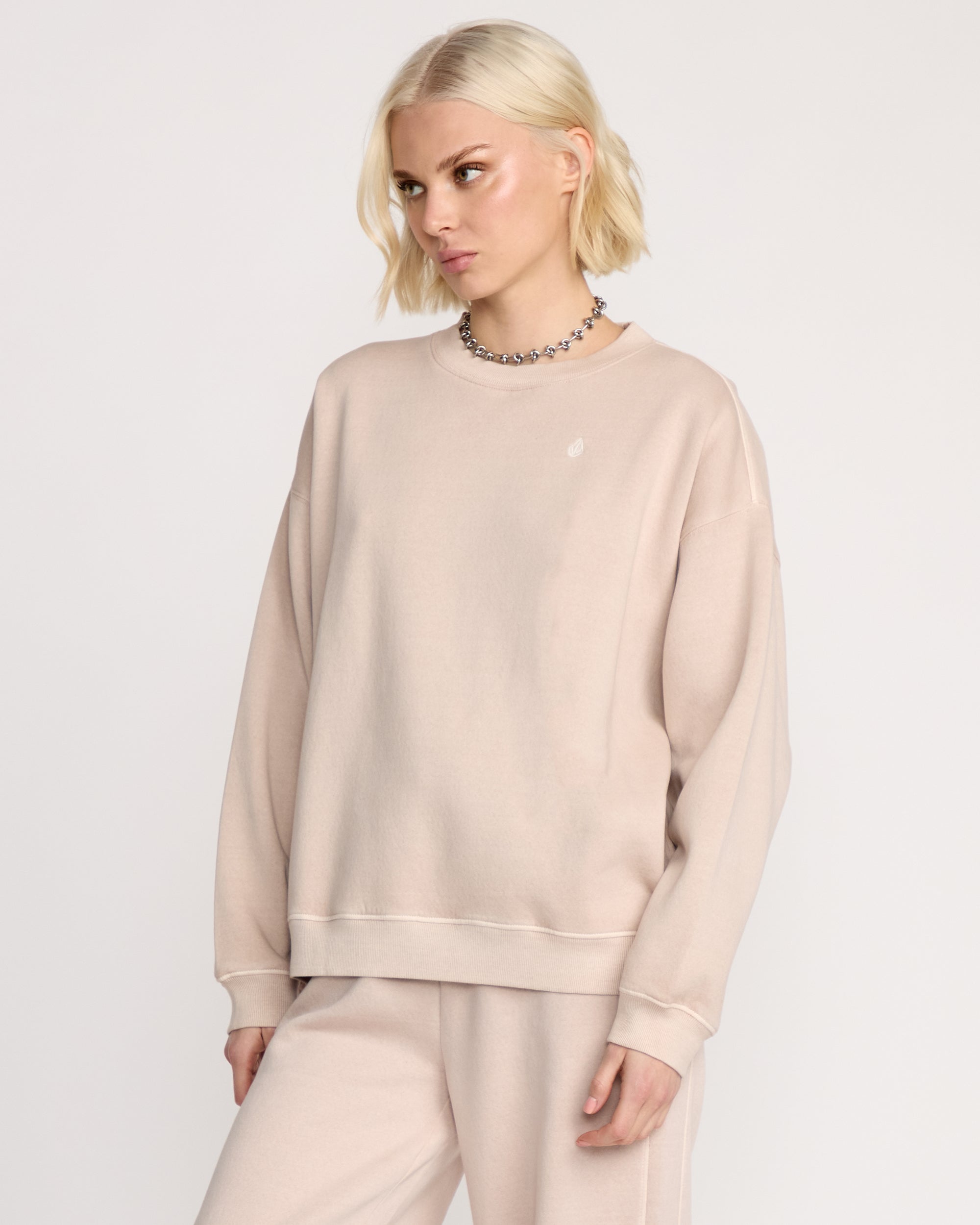 Women's Stone Soft Crew-Khakiest-Volcom