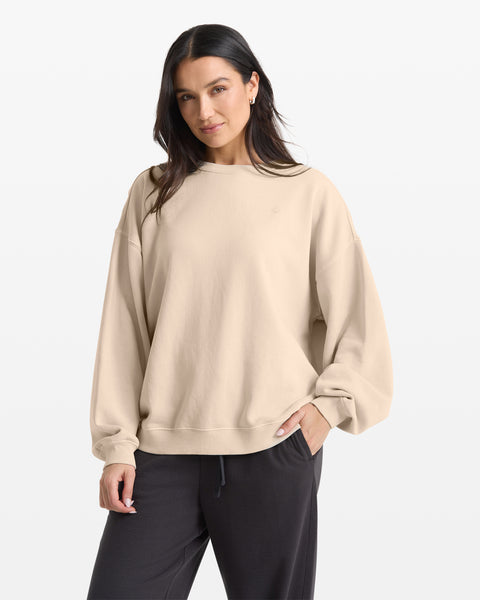 Women's Stone Soft Crew-Oat-Volcom
