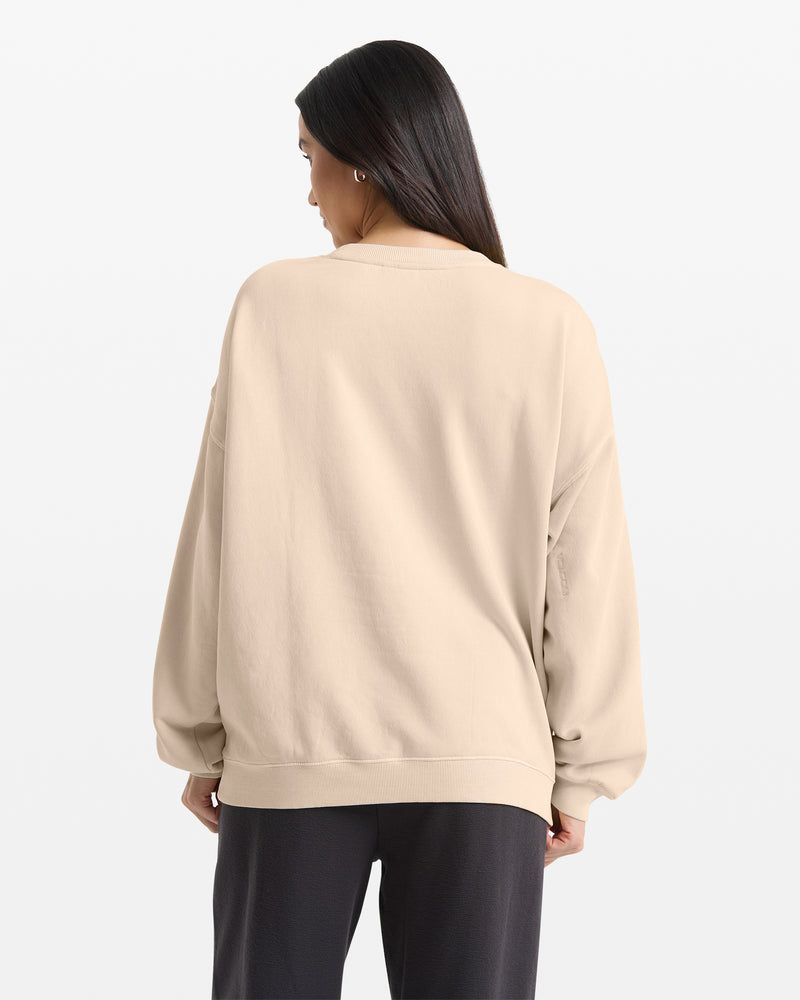 Women's Stone Soft Crew-Oat-Volcom